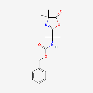 molecular formula C16H20N2O4 B2437234 benzyl N-[2-(4,4-dimethyl-5-oxo-4,5-dihydro-1,3-oxazol-2-yl)propan-2-yl]carbamate CAS No. 4576-16-3