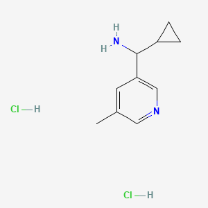 molecular formula C10H16Cl2N2 B2437235 环丙基(5-甲基吡啶-3-基)甲胺二盐酸盐 CAS No. 2197056-58-7