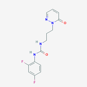 molecular formula C14H14F2N4O2 B2437238 1-(2,4-difluorophenyl)-3-(3-(6-oxopyridazin-1(6H)-yl)propyl)urea CAS No. 1105199-16-3