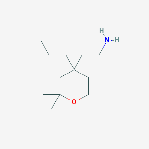 molecular formula C12H25NO B2437239 2-(2,2-二甲基-4-丙基四氢-2H-吡喃-4-基)乙胺 CAS No. 1573548-34-1
