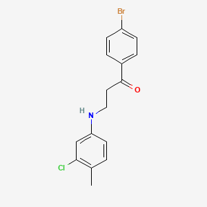 1-(4-Bromophenyl)-3-(3-chloro-4-methylanilino)-1-propanone