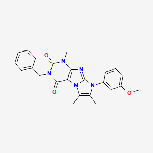 molecular formula C24H23N5O3 B2437247 3-benzyl-8-(3-methoxyphenyl)-1,6,7-trimethyl-1H-imidazo[2,1-f]purine-2,4(3H,8H)-dione CAS No. 887457-74-1