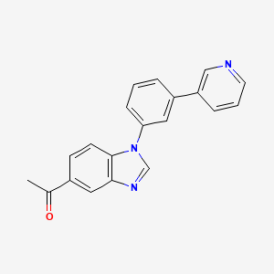 molecular formula C20H15N3O B2437251 5-乙酰-1-(3-(3-吡啶基)苯基)苯并咪唑 CAS No. 184098-17-7