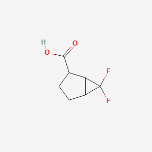 molecular formula C7H8F2O2 B2437255 6,6-二氟双环[3.1.0]己烷-2-羧酸 CAS No. 2248272-95-7