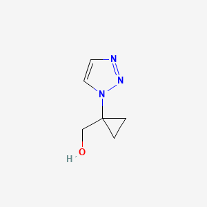 molecular formula C6H9N3O B2437256 [1-(Triazol-1-yl)cyclopropyl]methanol CAS No. 2470439-52-0