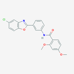 molecular formula C22H17ClN2O4 B243726 N-[3-(5-chloro-1,3-benzoxazol-2-yl)phenyl]-2,4-dimethoxybenzamide 