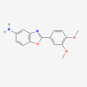 molecular formula C15H14N2O3 B2437261 2-(3,4-Dimethoxyphenyl)-1,3-benzoxazol-5-amine CAS No. 389081-33-8