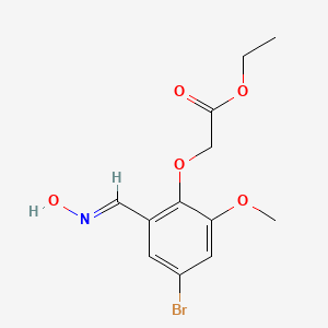 ethyl 2-{4-bromo-2-[(1E)-(hydroxyimino)methyl]-6-methoxyphenoxy}acetate