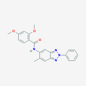 molecular formula C22H20N4O3 B243727 2,4-dimethoxy-N-(6-methyl-2-phenyl-2H-1,2,3-benzotriazol-5-yl)benzamide 