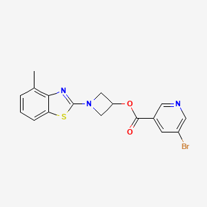 molecular formula C17H14BrN3O2S B2437274 1-(4-Methylbenzo[d]thiazol-2-yl)azetidin-3-yl 5-bromonicotinate CAS No. 1396768-75-4