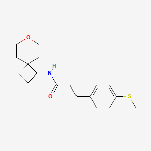 molecular formula C18H25NO2S B2437275 3-(4-(methylthio)phenyl)-N-(7-oxaspiro[3.5]nonan-1-yl)propanamide CAS No. 2320225-12-3