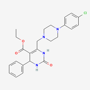 Ethyl 6-{[4-(4-chlorophenyl)piperazin-1-yl]methyl}-2-oxo-4-phenyl-1,2,3,4-tetrahydropyrimidine-5-carboxylate