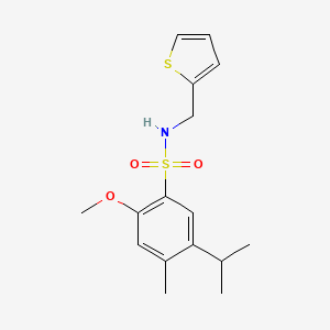 2-methoxy-4-methyl-5-(propan-2-yl)-N-[(thiophen-2-yl)methyl]benzene-1-sulfonamide