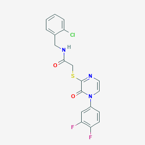 N-(2-chlorobenzyl)-2-((4-(3,4-difluorophenyl)-3-oxo-3,4-dihydropyrazin-2-yl)thio)acetamide