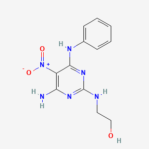 2-[(4-Amino-6-anilino-5-nitropyrimidin-2-yl)amino]ethanol