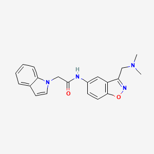 N-{3-[(dimethylamino)methyl]-1,2-benzoxazol-5-yl}-2-(1H-indol-1-yl)acetamide