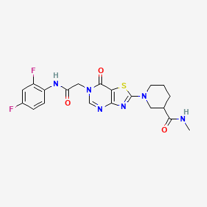 N-(2-fluorophenyl)-4-[5-(pyrrolidin-1-ylcarbonyl)-1,3,4-oxadiazol-2-yl]thiophene-2-sulfonamide