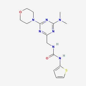 1-((4-(Dimethylamino)-6-morpholino-1,3,5-triazin-2-yl)methyl)-3-(thiophen-2-yl)urea