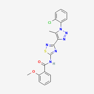 N-{3-[1-(2-chlorophenyl)-5-methyl-1H-1,2,3-triazol-4-yl]-1,2,4-thiadiazol-5-yl}-2-methoxybenzamide