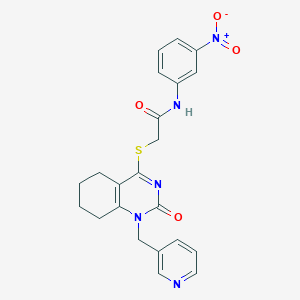 N-(3-nitrophenyl)-2-((2-oxo-1-(pyridin-3-ylmethyl)-1,2,5,6,7,8-hexahydroquinazolin-4-yl)thio)acetamide