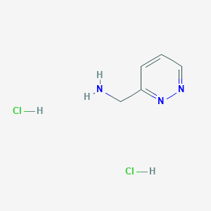 molecular formula C5H9Cl2N3 B2437338 吡啶并嘧啶-3-基甲胺二盐酸盐 CAS No. 2375272-95-8