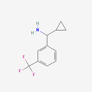 molecular formula C11H12F3N B2437342 Cyclopropyl[3-(trifluoromethyl)phenyl]methanamine CAS No. 59382-27-3