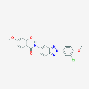 molecular formula C22H19ClN4O4 B243735 N-[2-(3-chloro-4-methoxyphenyl)-2H-1,2,3-benzotriazol-5-yl]-2,4-dimethoxybenzamide 