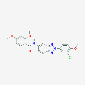 N-[2-(3-chloro-4-methoxyphenyl)-2H-1,2,3-benzotriazol-5-yl]-2,4-dimethoxybenzamide