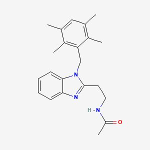 molecular formula C22H27N3O B2437352 N-(2-{1-[(2,3,5,6-tetramethylphenyl)methyl]-1H-1,3-benzodiazol-2-yl}ethyl)acetamide CAS No. 877293-38-4