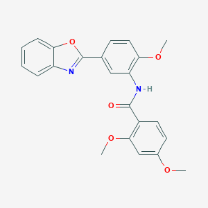 molecular formula C23H20N2O5 B243736 N-[5-(1,3-benzoxazol-2-yl)-2-methoxyphenyl]-2,4-dimethoxybenzamide 