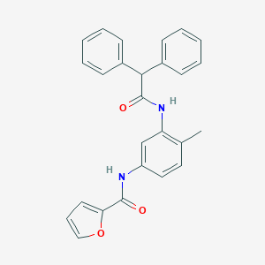 molecular formula C26H22N2O3 B243737 N-{3-[(diphenylacetyl)amino]-4-methylphenyl}-2-furamide 