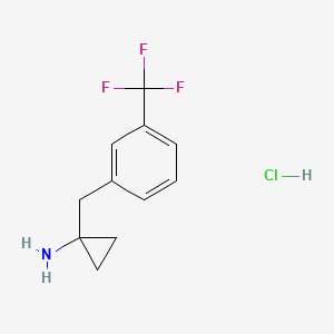 molecular formula C11H13ClF3N B2437374 1-[3-(Trifluoromethyl)benzyl]cyclopropanamine hydrochloride CAS No. 29812-98-4