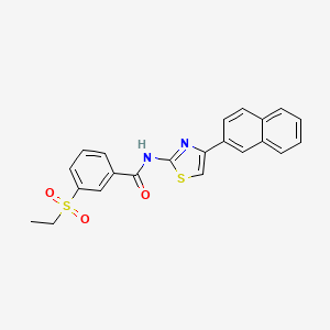 molecular formula C22H18N2O3S2 B2437380 3-(ethylsulfonyl)-N-(4-(naphthalen-2-yl)thiazol-2-yl)benzamide CAS No. 898423-25-1