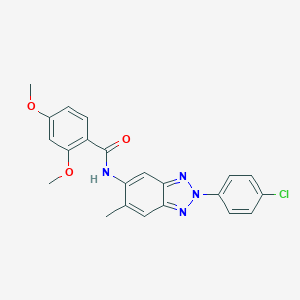 molecular formula C22H19ClN4O3 B243739 N-[2-(4-chlorophenyl)-6-methyl-2H-1,2,3-benzotriazol-5-yl]-2,4-dimethoxybenzamide 