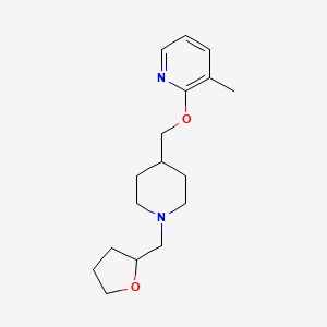 3-Methyl-2-({1-[(oxolan-2-yl)methyl]piperidin-4-yl}methoxy)pyridine