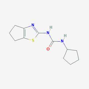 molecular formula C12H17N3OS B2437396 1-cyclopentyl-3-(5,6-dihydro-4H-cyclopenta[d]thiazol-2-yl)urea CAS No. 1334374-52-5