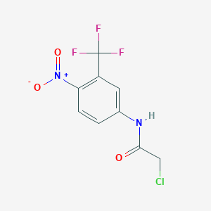 molecular formula C9H6ClF3N2O3 B2437408 2-chloro-N-[4-nitro-3-(trifluoromethyl)phenyl]acetamide CAS No. 40992-94-7