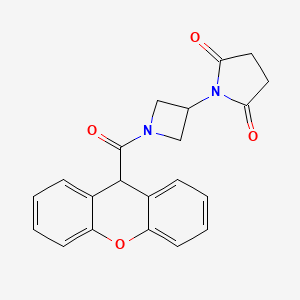 molecular formula C21H18N2O4 B2437416 1-(1-(9H-xanthene-9-carbonyl)azetidin-3-yl)pyrrolidine-2,5-dione CAS No. 1795362-75-2