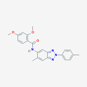 2,4-dimethoxy-N-[6-methyl-2-(4-methylphenyl)-2H-1,2,3-benzotriazol-5-yl]benzamide
