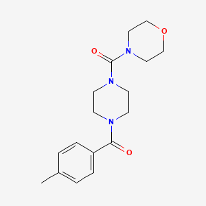 molecular formula C17H23N3O3 B2437431 (4-(4-Methylbenzoyl)piperazin-1-yl)(morpholino)methanone CAS No. 700860-62-4