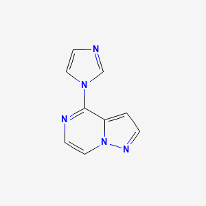 molecular formula C9H7N5 B2437433 4-(1H-imidazol-1-yl)pyrazolo[1,5-a]pyrazine CAS No. 1565111-07-0