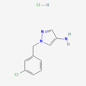 molecular formula C10H11Cl2N3 B2437436 1-(3-Chlorobenzyl)-1H-pyrazol-4-amine hydrochloride CAS No. 1185005-61-1