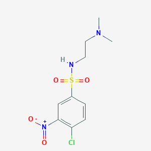 molecular formula C10H14ClN3O4S B2437446 4-chloro-N-[2-(dimethylamino)ethyl]-3-nitrobenzene-1-sulfonamide CAS No. 790263-62-6