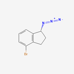molecular formula C9H8BrN3 B2437448 (1R)-1-Azido-4-bromo-2,3-dihydro-1H-indene CAS No. 2470279-25-3