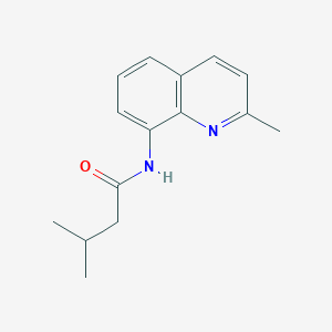molecular formula C15H18N2O B243745 3-methyl-N-(2-methylquinolin-8-yl)butanamide 