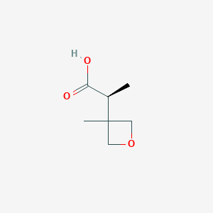 molecular formula C7H12O3 B2437453 (2S)-2-(3-Methyloxetan-3-yl)propanoic acid CAS No. 2248175-89-3