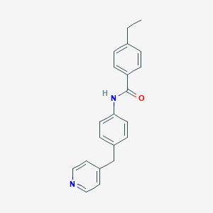 molecular formula C21H20N2O B243746 4-ethyl-N-[4-(pyridin-4-ylmethyl)phenyl]benzamide 