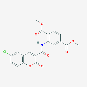 dimethyl 2-{[(6-chloro-2-oxo-2H-chromen-3-yl)carbonyl]amino}terephthalate