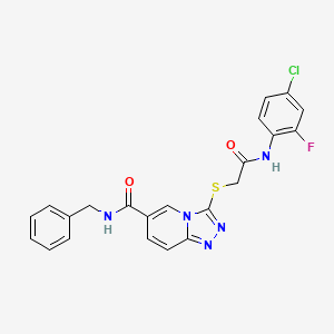 molecular formula C22H17ClFN5O2S B2437465 3-[2-(4-chlorophenyl)imidazo[1,2-a]pyridin-3-yl]-N-(3-fluoro-4-methylphenyl)propanamide CAS No. 1112300-47-6