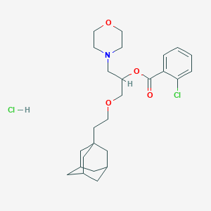molecular formula C26H37Cl2NO4 B2437468 1-[2-(Adamantan-1-yl)ethoxy]-3-(morpholin-4-yl)propan-2-yl 2-chlorobenzoate hydrochloride CAS No. 1216436-72-4